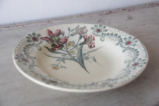 H.B.&Cie（Choisy le Roi） “FLEURS COUPEES”スーププレート - L