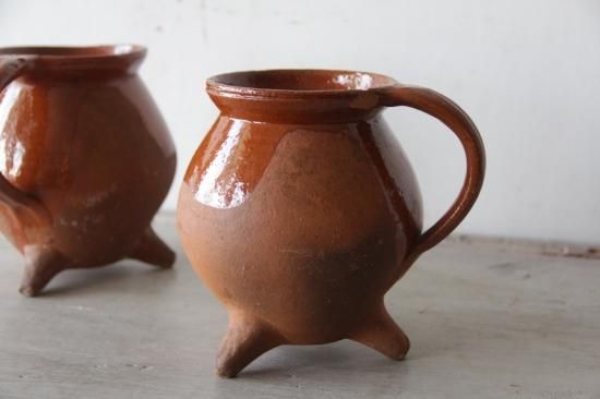 把手付き 三つ足テラコッタポットA - L'atelier Brocante / ラトリエ