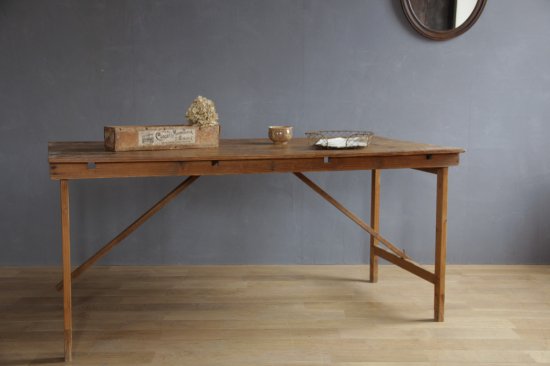 シンプルな木製折り畳みテーブルB - L'atelier Brocante / ラトリエ ...