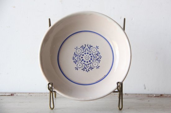 コロニアル模様のスーププレートB 陶器皿