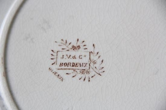 J.V Bordeauxの鳥シリーズのプレートA - L'atelier Brocante J.V Bordeauxの鳥シリーズのプレートA - L'atelier Brocante