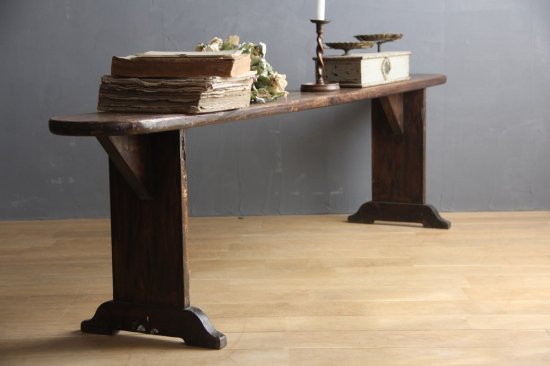 フランスアンティーク 木製ベンチ - L'atelier Brocante / ラトリエ