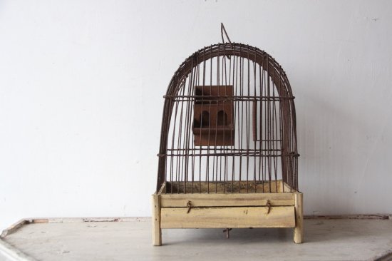 フランスアンティーク アイアン製バードケージ/鳥かご 小 - L'atelier 