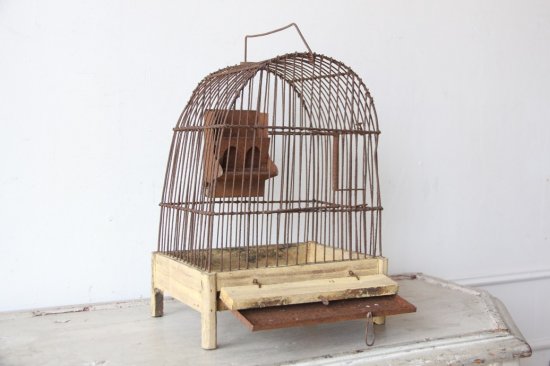 フランスアンティーク アイアン製バードケージ/鳥かご 小 - L'atelier