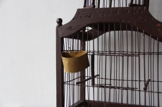 アンティーク木製 鳥かご パルテノン神殿　シャビーインテリア　ブロカント アンティーク木製 鳥かご パルテノン神殿 シャビーインテリア