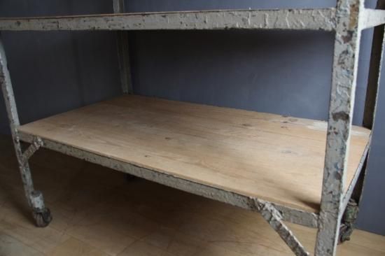 フランスアンティーク キャニスター付きワゴンラック - L