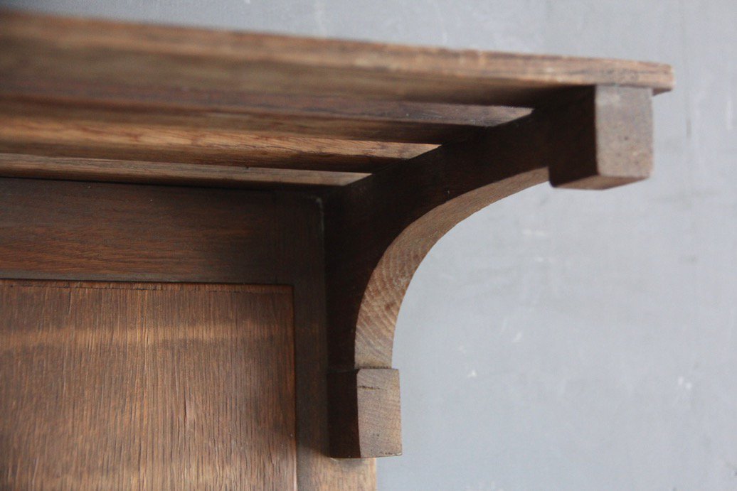 フランスアンティーク 木製ウォールシェルフ（壁掛け棚、吊り棚） - L