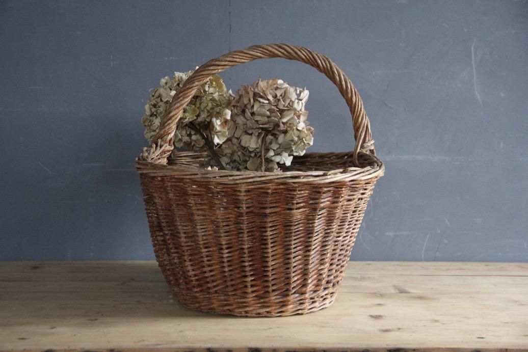 フランスアンティーク バスケット大 - L'atelier Brocante