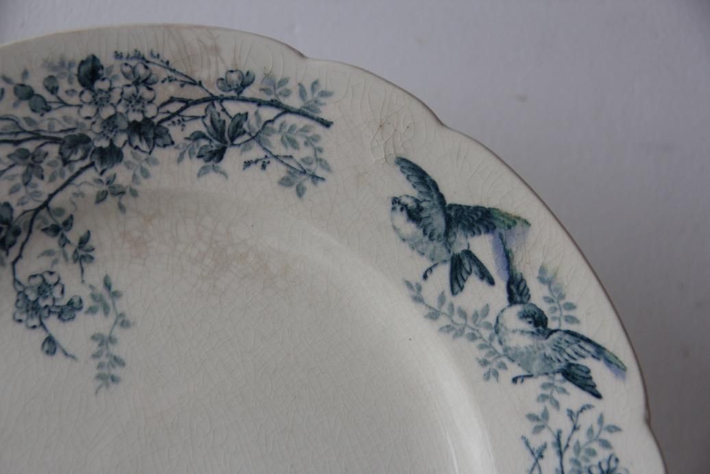 LONGWY ”CRONSTADT”小鳥と草花 平皿 (sold out -A.B.F.H.L.O) - L