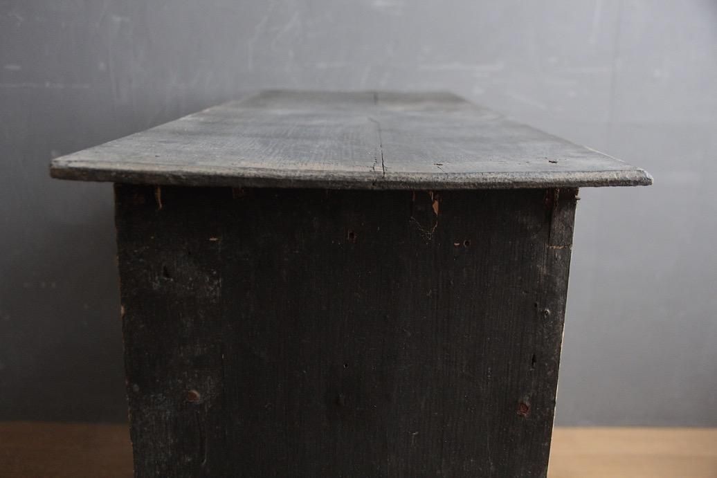フランスアンティーク 黒の木製棚 - L'atelier Brocante