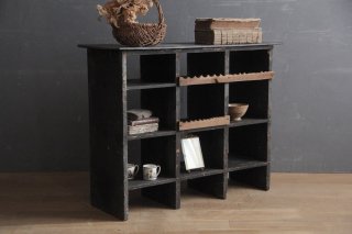 フランスアンティーク 黒の木製棚