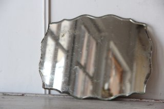 フランスアンティーク  カットガラスミラー