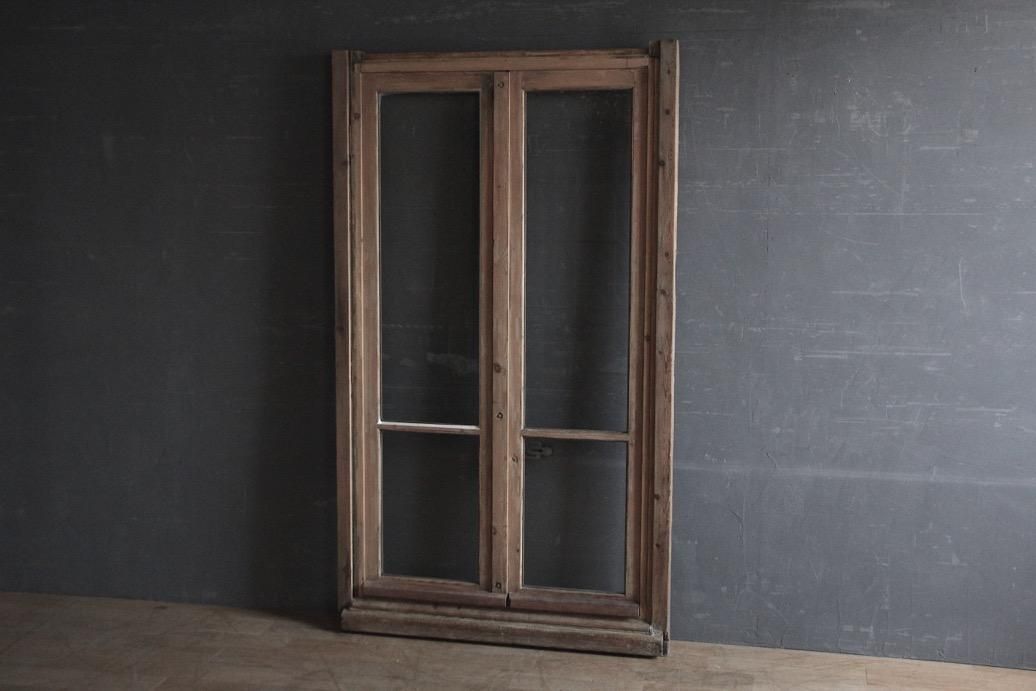 Hold】フランスアンティーク グレモン錠付き木製窓 B - L