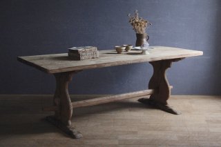 フランスアンティーク 木製のダイニングテーブル/組立式