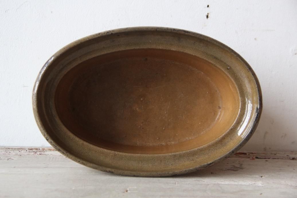 フランス 19c テリーヌポット (グラタン皿) 円形大きめ フランス 19c