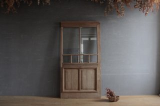 フランスアンティーク   ガラス付き木製パネル