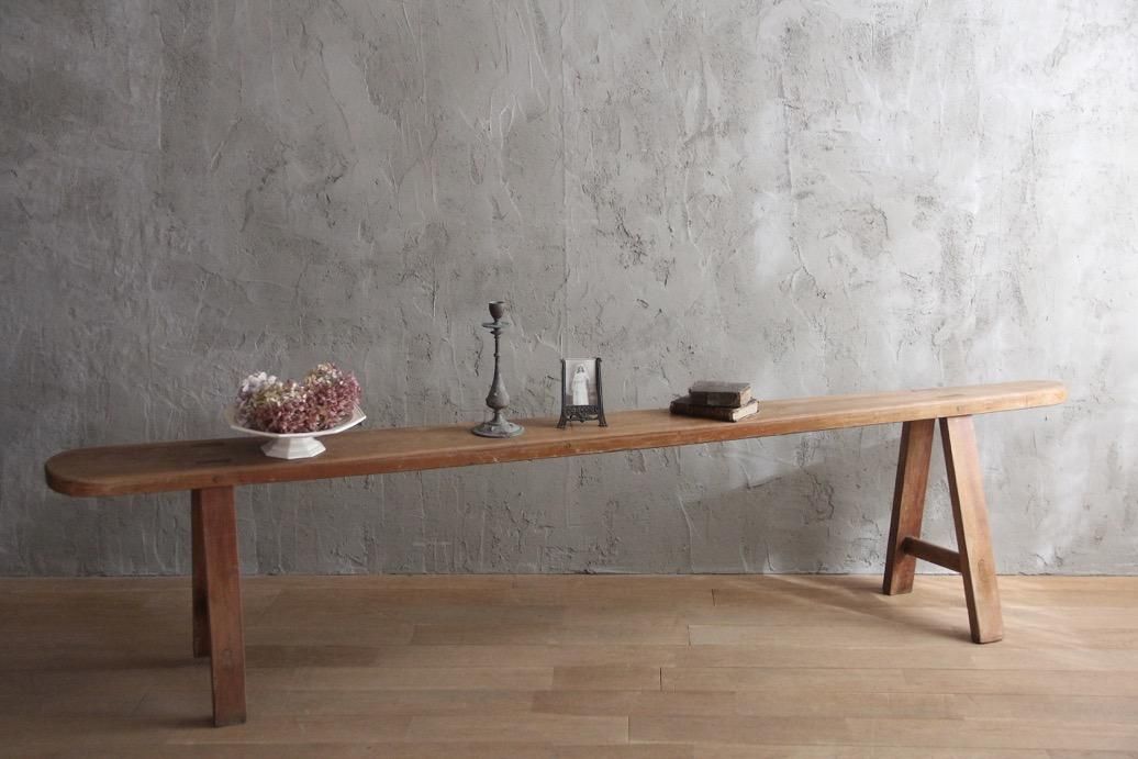 フランスアンティーク 木製のベンチK - L'atelier Brocante / ラトリエ