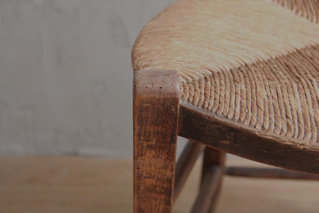 フランスアンティーク　ラッシュ編みチェア　ブロカント　店舗什器　無垢材　古家具 hold A様］フランスアンティーク 藁編みのチェア - L'atelier Brocante
