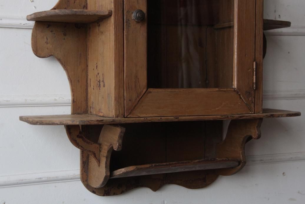 アンティーク 木製ウォールラック ディフェランス フランスアンティーク 木製ウォールシェルフC | 小ぶりなサイズ