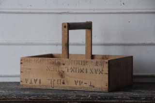 フランスアンティーク　木製の道具箱