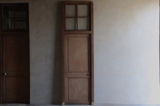 フランスアンティーク　木製の窓付き室内ドア/枠付き