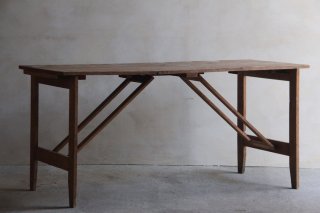 フランスアンティーク　木製アトリエテーブル/フォールディング