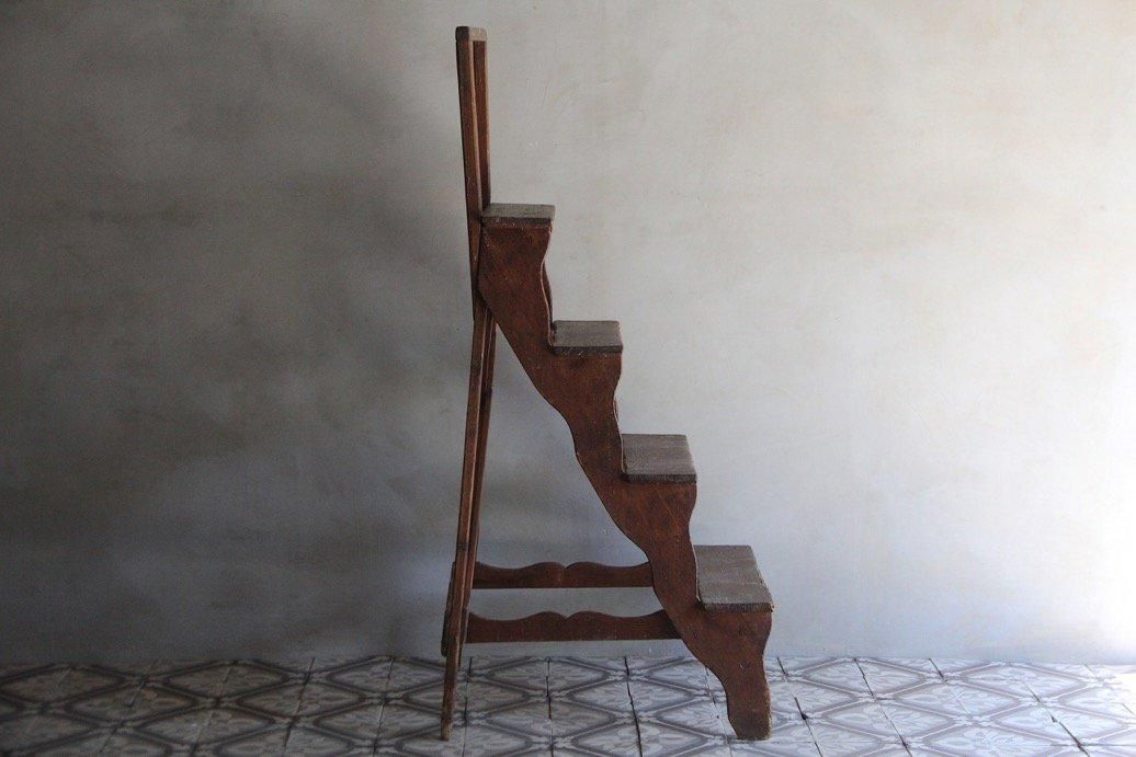 【古道具】木製 階段 オブジェ オブジェのような階段 / Stairs like object