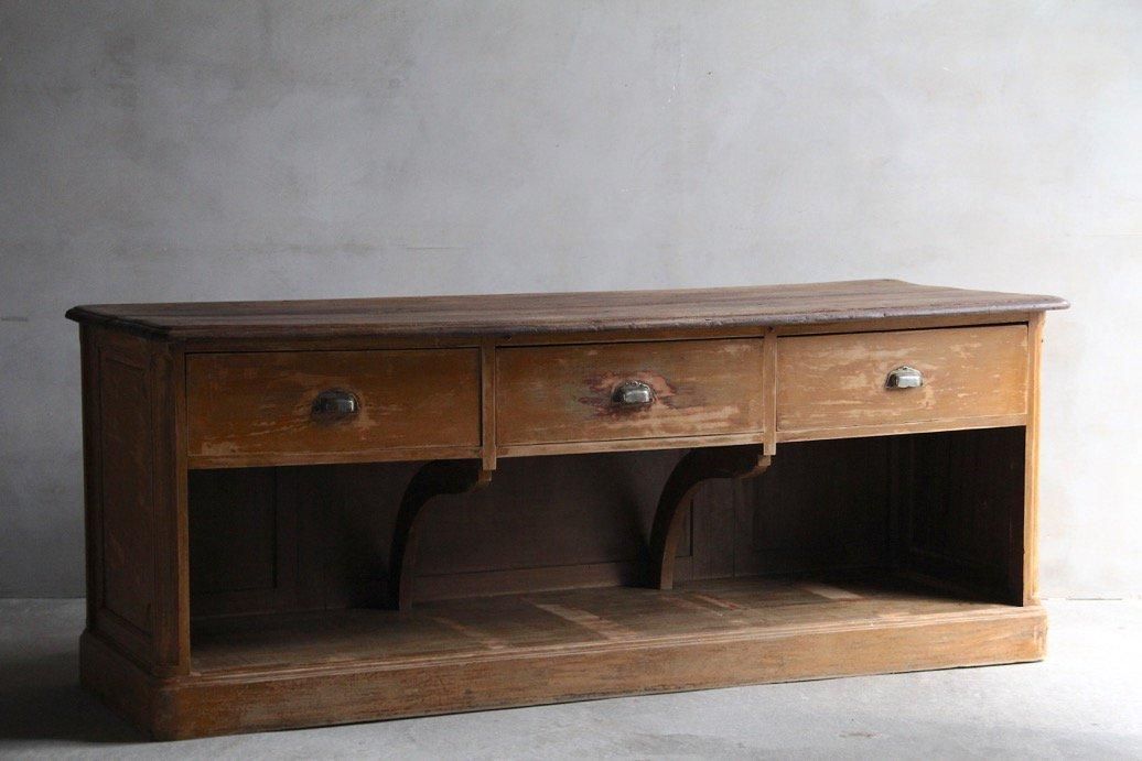 フランスアンティーク 木製カウンターC - L'atelier Brocante フランスアンティーク 木製カウンターC - L'atelier Brocante