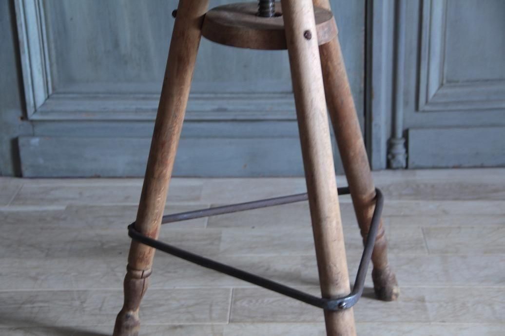 フランスアンティーク　ペイントスツール　アンティークチェア　台　ブロカント フランスアンティーク ペイントチェア アンティークチェア 台