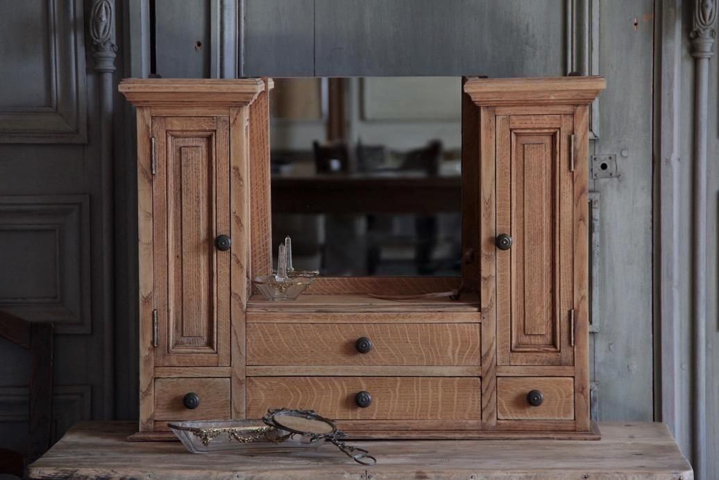 フランスアンティーク|ウッドミラードレッサー - L'atelier