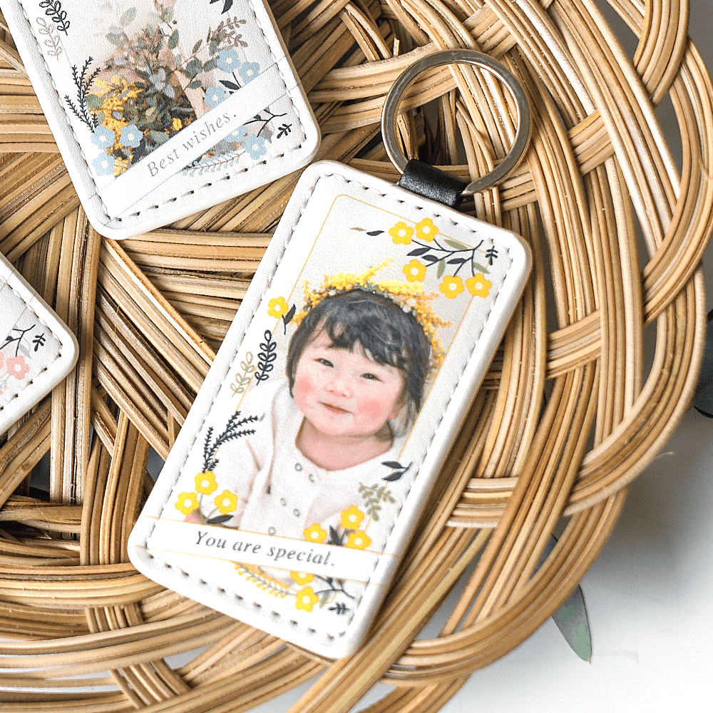 レザークラフト 受注生産 写実 写真 キーホルダー 全品特価