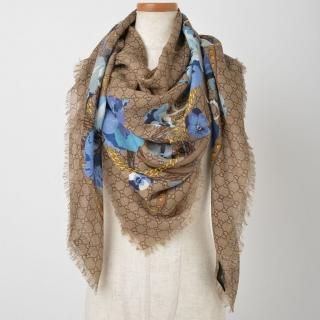 GUCCI グッチ フローラ 大判 ストール ショール 花柄 ウール製 楽天市場】グッチ 花柄ストールの通販