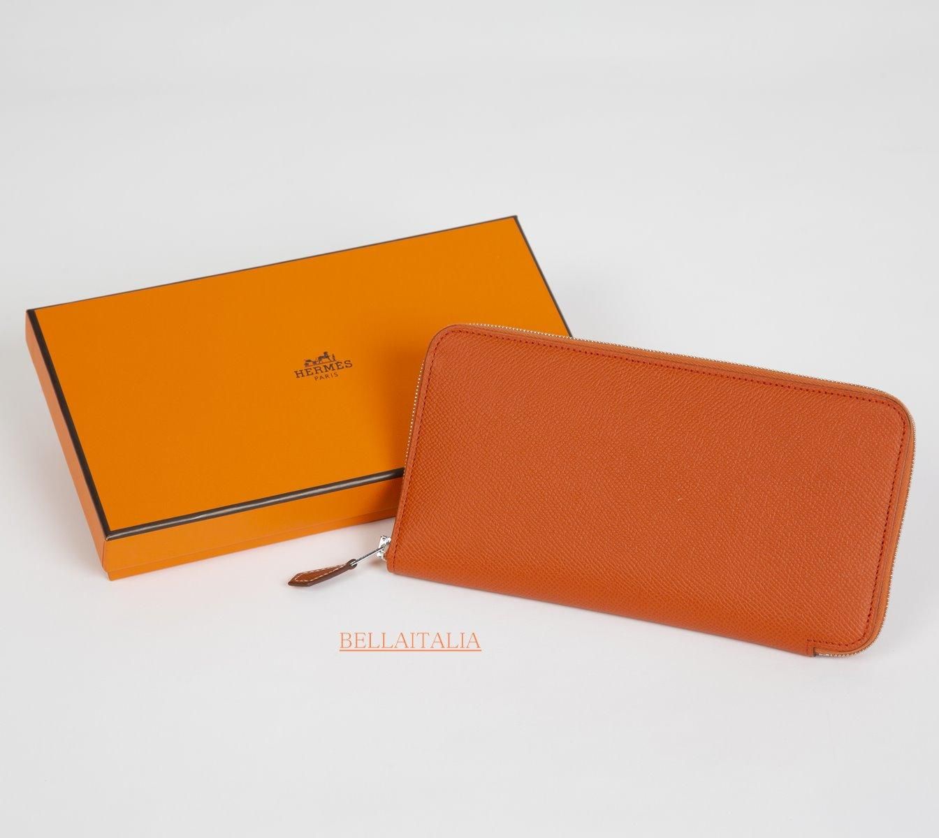 【美品】598 HERMES エルメス アザップ シルクイン 長財布