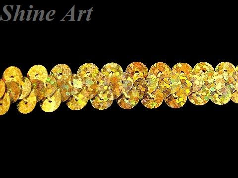 ストレッチ スパンコール ブレード 1row Gold Hg Shine Art シャインアート ジュエル ファブリック ストレッチ生地 装飾品販売