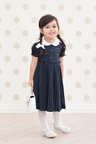 Gf003 ネイビー 白襟 フォーマルワンピース フォーマル子供服のレンタルショップ Cherrycot