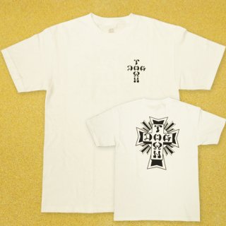<img class='new_mark_img1' src='https://img.shop-pro.jp/img/new/icons25.gif' style='border:none;display:inline;margin:0px;padding:0px;width:auto;' />DOG TOWN Tシャツ CROSS LOGO WHITE