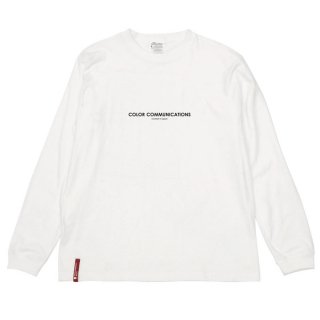 <img class='new_mark_img1' src='https://img.shop-pro.jp/img/new/icons25.gif' style='border:none;display:inline;margin:0px;padding:0px;width:auto;' />color communications LONG SLEEVE T HP HEADER  WHITE