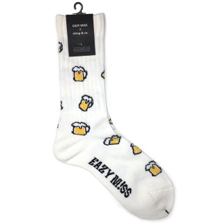 <img class='new_mark_img1' src='https://img.shop-pro.jp/img/new/icons25.gif' style='border:none;display:inline;margin:0px;padding:0px;width:auto;' />EAZY MISS ߥ BEER SOCKS WHITE 