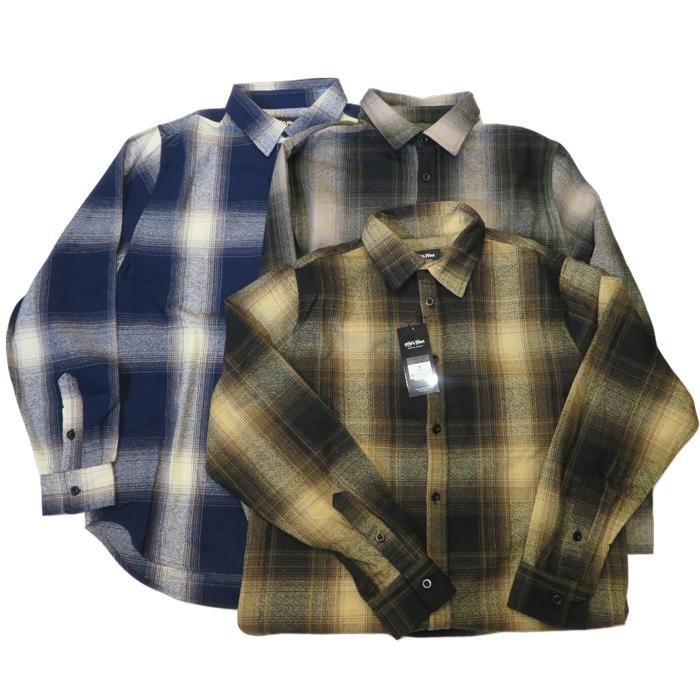 SHAKA WEAR シャカウェア PLAID FLANNEL OVERSHIRT フランネル シャツ