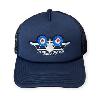 <img class='new_mark_img1' src='https://img.shop-pro.jp/img/new/icons1.gif' style='border:none;display:inline;margin:0px;padding:0px;width:auto;' />SANTA MONICA AIRLINE (󥿥˥饤) BI-PLANE TRUCKER HAT NAVY SMA 