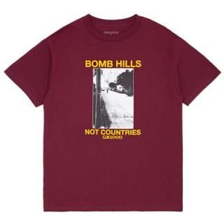 GX1000 (å) BOMB HILLS NOT COUNTRIES TEE -Burgundy