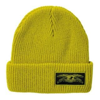 ANTIHERO SKATEBOARDS  (ҡȥܡ) STOCK EAGLE LABEL CUFF BEANIE YELLOW / BLACK