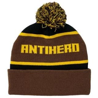 ANTIHERO SKATEBOARDS (ҡȥܡ) ICE COLD POM BEANIE
BLACK / BROWN / GOLD