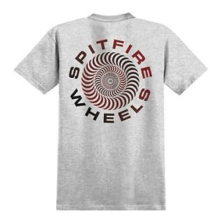 SPITFIRE WHEELS (ԥåȥե䡼) CLASSIC '87 SWIRL FADE FILL S/S T-SHIRTS ASH GREY / RED/ FADE PRINT