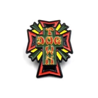 DOG TOWN(ドッグタウン)/ CROSS LOGO COLOR ENAMEL PIN / RASTA