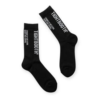 <img class='new_mark_img1' src='https://img.shop-pro.jp/img/new/icons1.gif' style='border:none;display:inline;margin:0px;padding:0px;width:auto;' />TIGHTBOOTH / LABEL LOGO SOCKS / BLACK 
