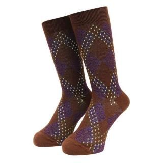 <img class='new_mark_img1' src='https://img.shop-pro.jp/img/new/icons1.gif' style='border:none;display:inline;margin:0px;padding:0px;width:auto;' />WHIMSY SOCKS (ॸå) / BIG ARGYLE SOCKS / BROWN 