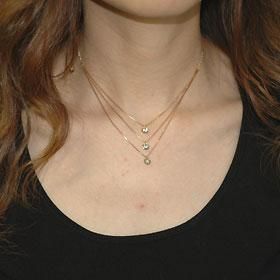 K18PG 1.0 ダイヤモンド ペンダントネックレス K18PG・ダイヤモンド1.0ct（SIクラス・鑑別書カード付） 3ストーン3