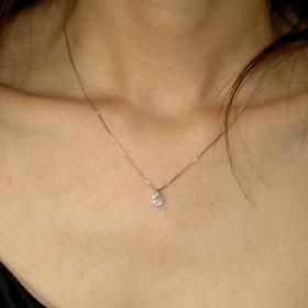 プラチナ ダイヤモンド0.5ct ネックレス ダイヤモンド プラチナネックレス(0.5カラット/6本爪/大特価/一