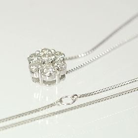 ダイヤモンド 0.3ct フラワー ペンダント ネックレス ダイヤモンド 0.3ct フラワー ペンダント ネックレス